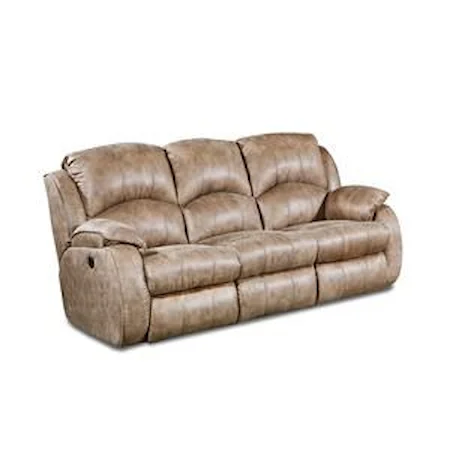 Double Reclining Power Sofa with Pillow Arms